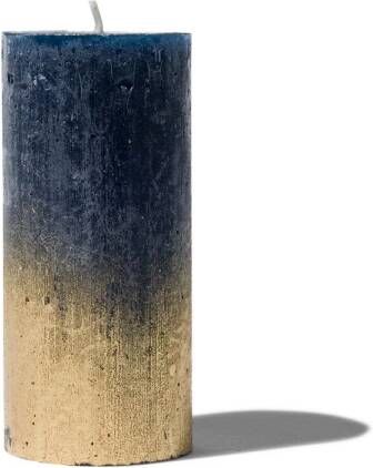 HEMA Rustieke Kaars Ø5x11 Donkerblauw goud (goud)