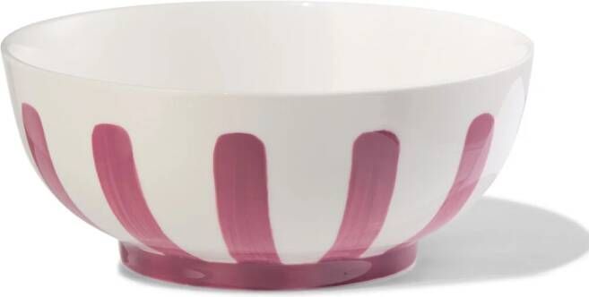 HEMA Schaaltje Ø15cm Tafelgenoten New Bone Wit Met Roze (roze)