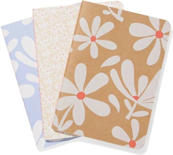 HEMA Schriften A6 Bloemen 3 Stuks