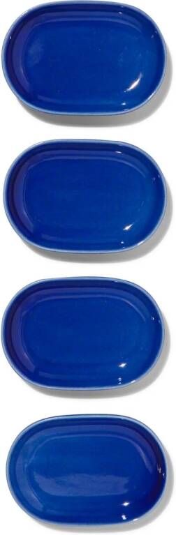 HEMA Serveerschaaltjes Ø11cm Aardewerk 4 Stuks Blauw (blauw)