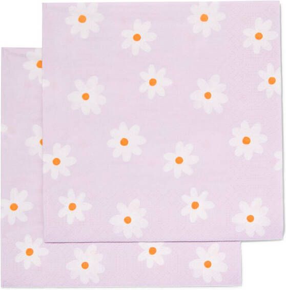 HEMA Servetten 30x30 Papier Daisy 20 Stuks