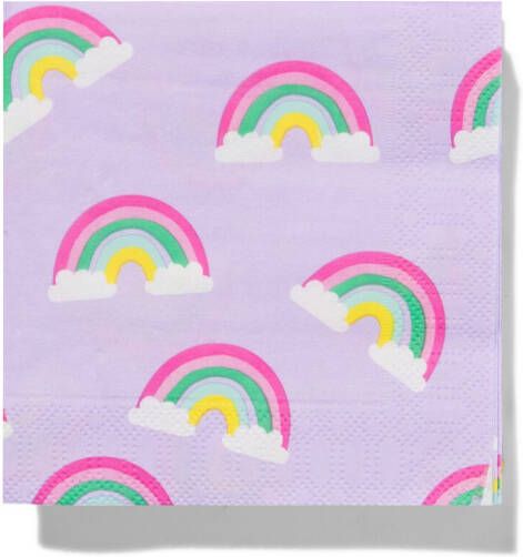 HEMA Servetten Regenboog 24x24 20 Stuks