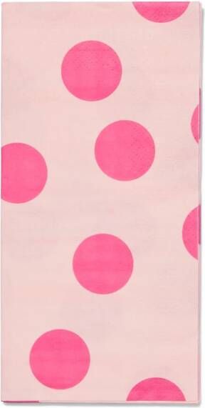 HEMA Servetten Stip Roze 40x40cm 12 Stuks