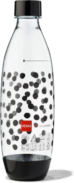 HEMA SodaStream Kunststof Fles Zwart Stippen 1L