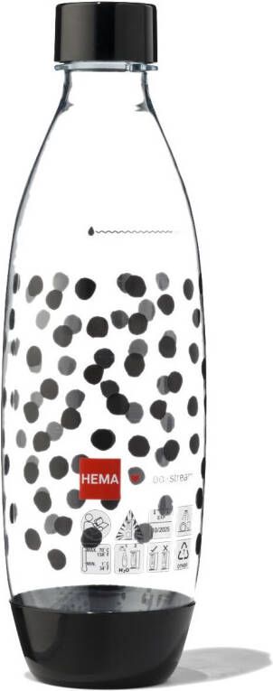 HEMA SodaStream Kunststof Fles Zwart Stippen 1L