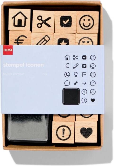 HEMA Stempelset Iconen 21-delig