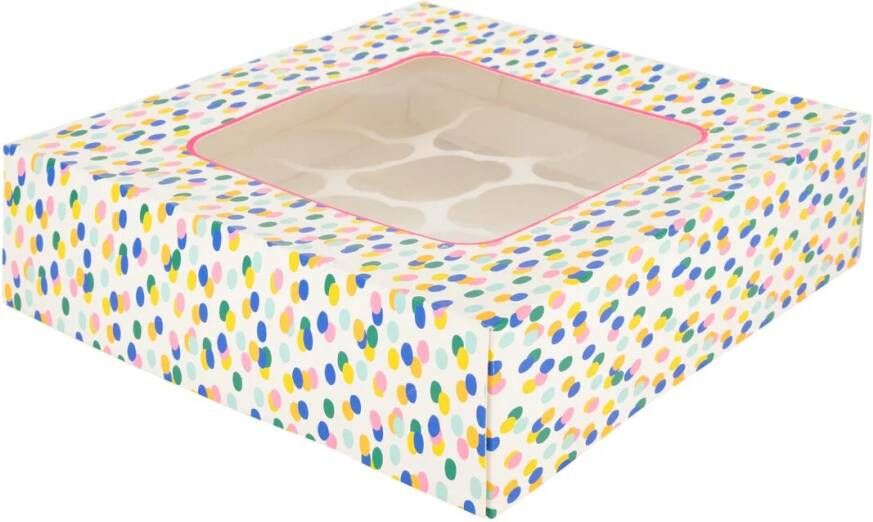 HEMA Taartdoos 28x28x7.5 Confetti (multicolor)