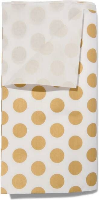 HEMA Tafelkleed 138 X 220 Papier Goud Stippen (goud)