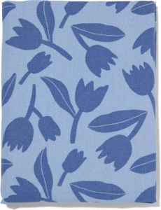 HEMA Tafelkleed Met Tulpen 140x240 Katoen (blauw)