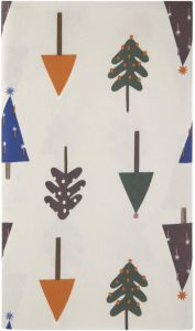 HEMA Tafelkleed Papier 138x220 Kerstbomen (multicolor)