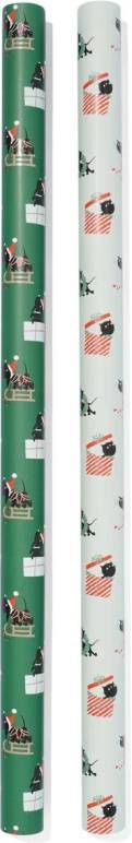 HEMA Takkie Siepie Cadeaupapier 70x200 Kerst 2 Stuks (multi)