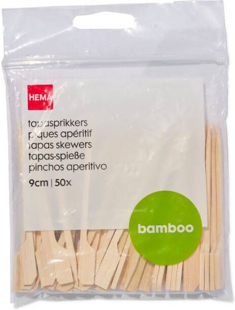 HEMA Tapas Prikkers Bamboehout 9cm 50 Stuks