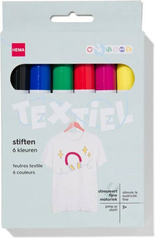 HEMA Textiel Markers 6 Stuks