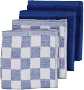 HEMA Thee-en Keukendoeken Katoen Donkerblauw 4 Stuks (lichtblauw)
