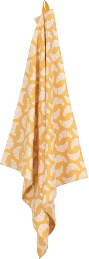 HEMA Theedoek 65 X 65 Katoen Okergeel Croissant (okergeel)