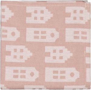 HEMA Theedoek 65x65 Katoen Roze Huisjes (roze)