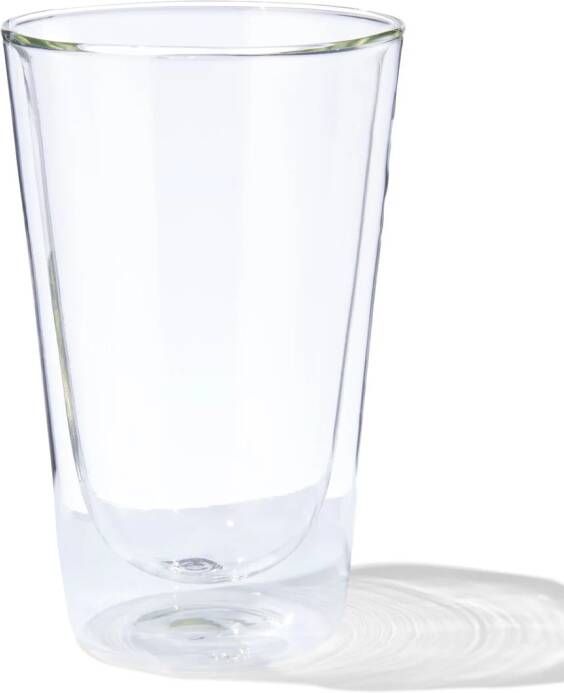 HEMA Theeglas Dubbelwandig 450ml Glas (transparant)