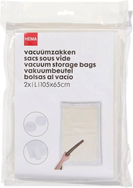 HEMA Vacuümzakken Large 105x65 2 Stuks (transparant)