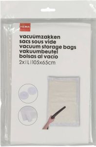 HEMA Vacuümzakken Large 105x65 2 Stuks (transparant)