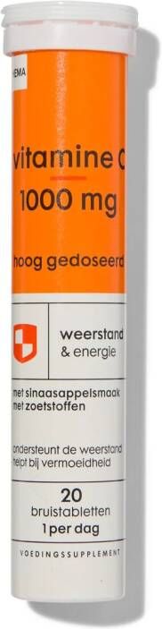 HEMA Vitamine C 1000mg Hoog Gedoseerd Bruistablet 20 Stuks