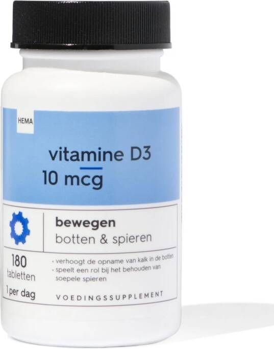 HEMA Vitamine D3 10mcg 180 Stuks