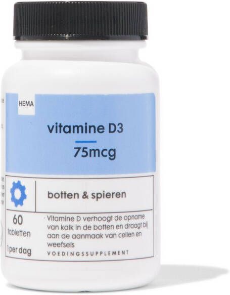 HEMA Vitamine D3 75mcg 60 Stuks