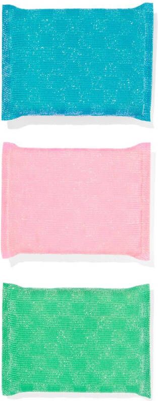 HEMA Wasbare Sponzen Groen roze blauw 9x12x2 3 Stuks