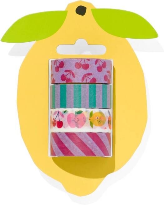 HEMA Washi Tapes Fruit 4 Stuks