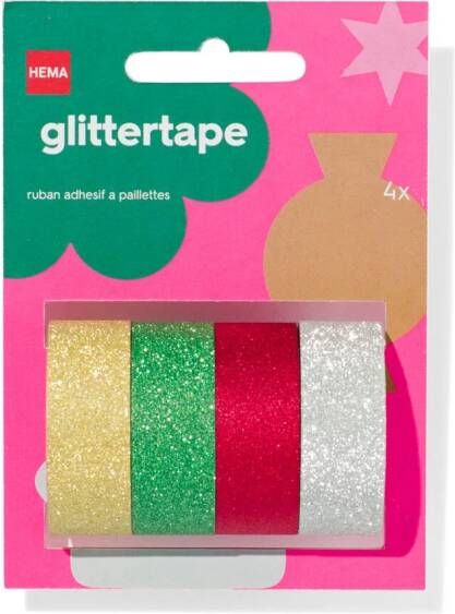 HEMA Washi Tapes Met Glitter 4 Stuks