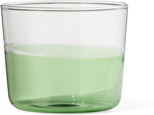 HEMA Waterglas 240ml Tafelgenoten Glas Met Groen (lichtgroen)