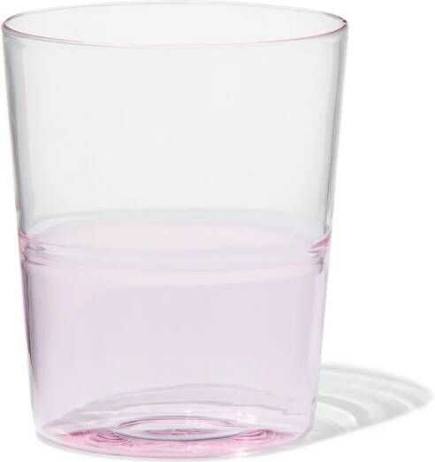 HEMA Waterglas 320ml Tafelgenoten Glas Met Roze