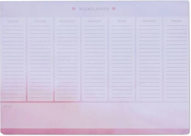 HEMA Weekplanner Magnetisch A4 Roze