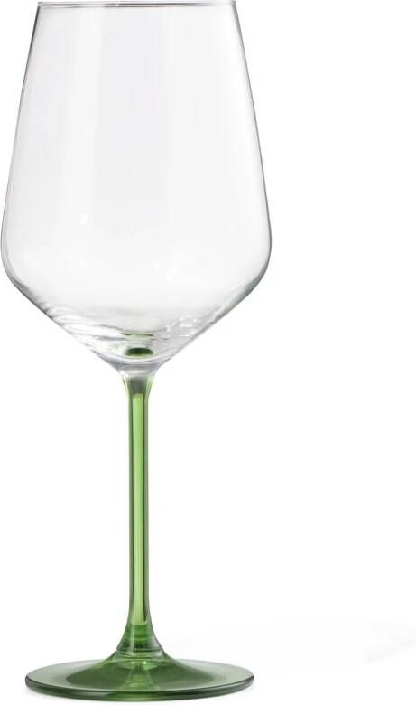 HEMA Wijnglas 650ml Tafelgenoten Groene Voet (lichtgroen)