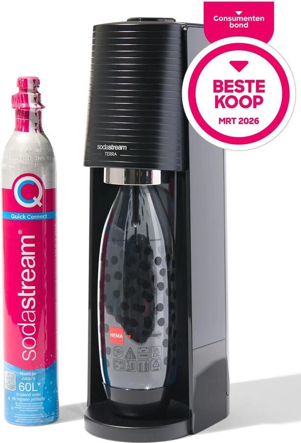Sodastream TERRA Bruiswatertoestel Starterkit Waterkan Zwart - Foto 2