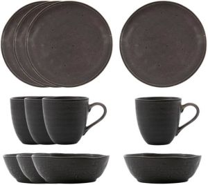 House Doctor Servies set rustic grijs 12 stuks