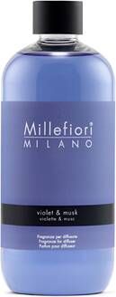 Millefiori Milano Navulling voor Geurstokjes 500 ml Violet & Musk