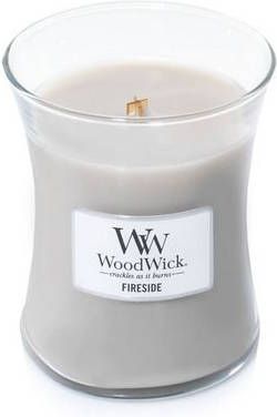 Woodwick Fireside medium kaars