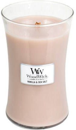 Woodwick Vanilla & Sea Salt kaars groot