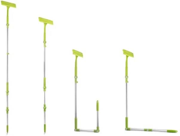 MASCOT ONLINE Raamwisser met telescoop steel 2-in-1 raamtrekker buigbaar 161 cm- 191 cm