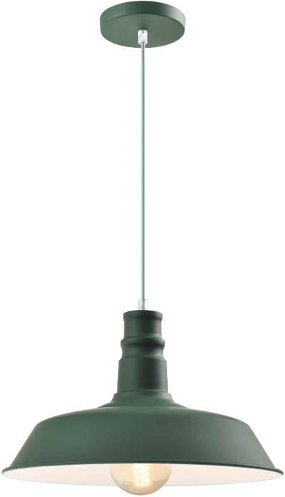 QUVIO Hanglamp retro Vintage cafe lamp D 36 cm Groen