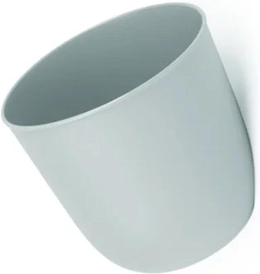 QUVIO Bloempot voor aan de wand Bloempotten voor binnen Bloempotten voor buiten Bloempotten Bloempot buiten Bloempot binnen Bloempotten kunststof Plantenbak Moestuinbak Balkonbak Diameter 15 cm Lichtblauw