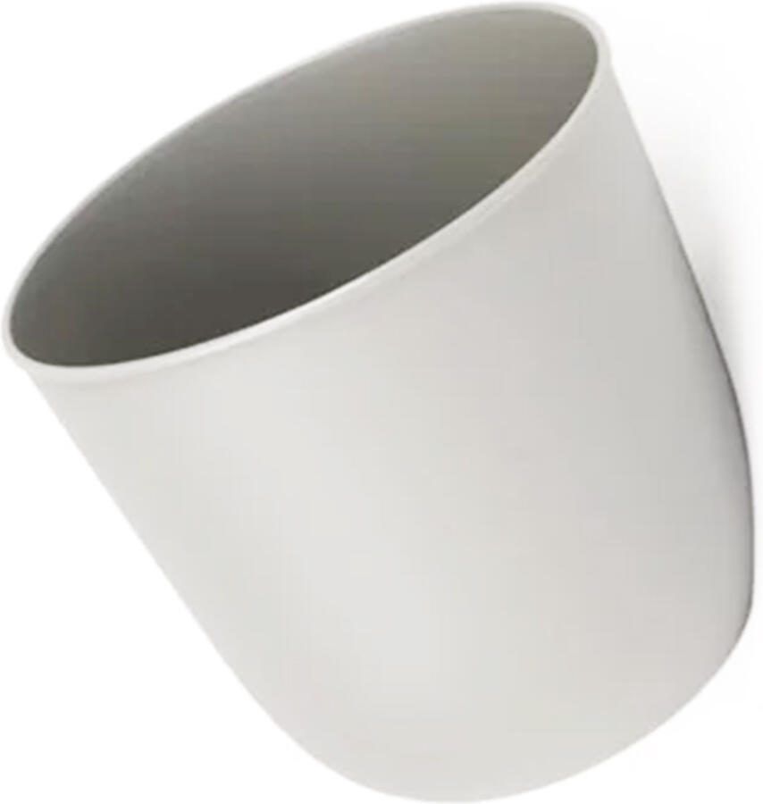 QUVIO Bloempot voor aan de wand Bloempotten voor binnen Bloempotten voor buiten Bloempotten Bloempot buiten Bloempot binnen Bloempotten kunststof Plantenbak Moestuinbak Balkonbak Diameter 15 cm Lichtgrijs