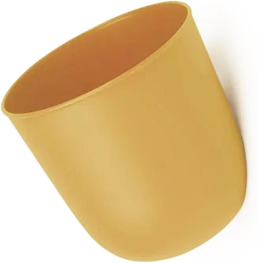 QUVIO Bloempot voor aan de wand Bloempotten voor binnen Bloempotten voor buiten Bloempotten Bloempot buiten Bloempot binnen Bloempotten kunststof Plantenbak Moestuinbak Balkonbak Diameter 15 cm Okergeel