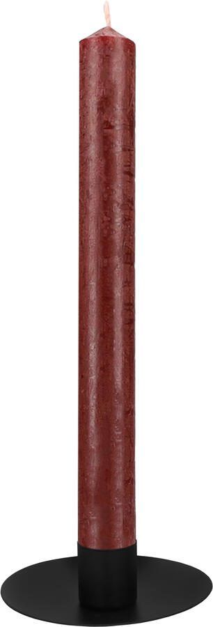 QUVIO Kandelaar Kaarsenhouder Kaarsenstandaard Kaarsenonderzetter Woonaccessoires Decoratieve accessoires 10 x 3 cm Metaal Zwart
