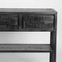LABEL51 Sidetable Chili Zwart Mangohout Zwart Metaal - Thumbnail 5
