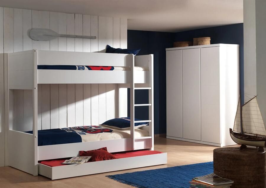 Vipack 1-persoonsledikant Ligoppervlak 90x200 cm inclusief lattenrol uitvoering wit gelakt - Foto 6