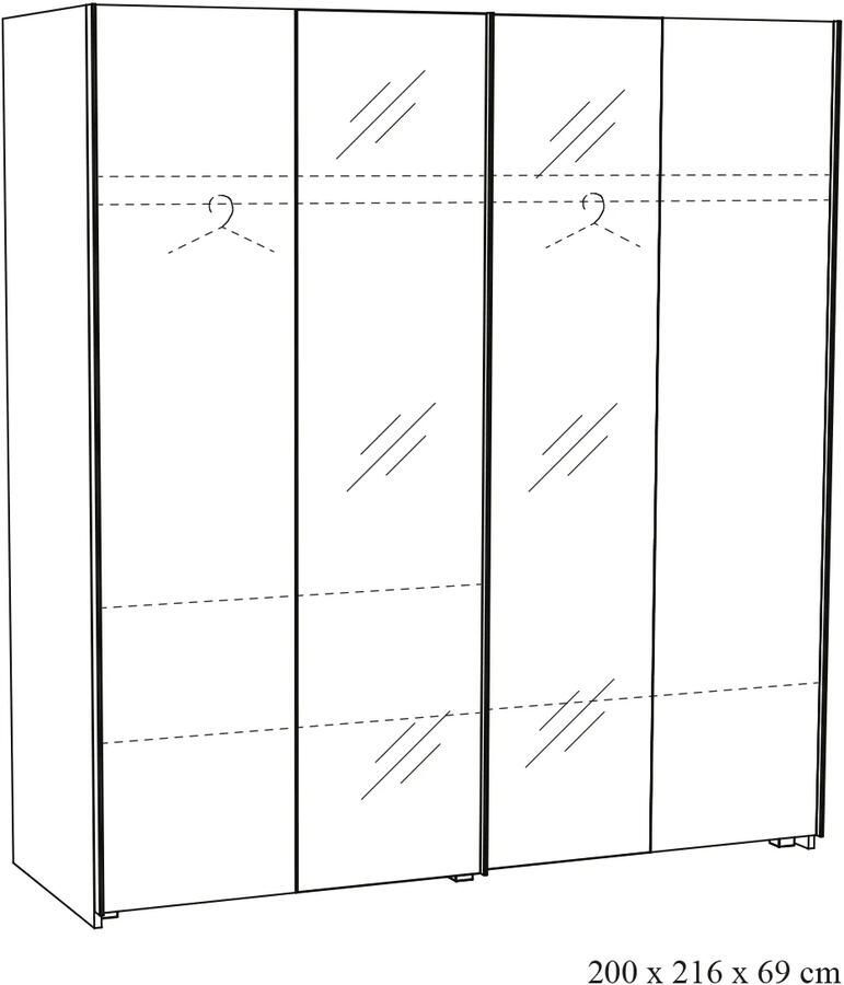 2-deurs schuifdeurkast Tasmanië