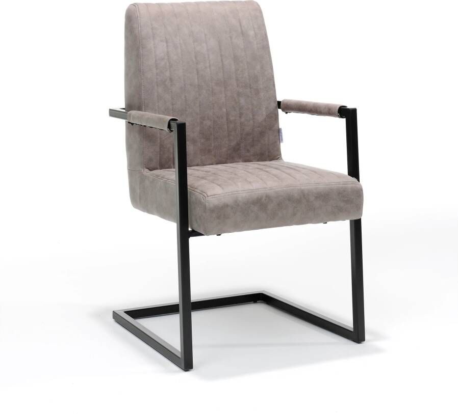 Armstoel Chloe Pebble Stof Set van 2 Zithoogte 49.50 cm Zitdiepte 44 cm Met armleuning
