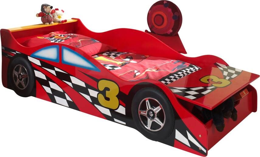 Vipack Autoledikant Racer inclusief opbergruimte aan de voorkant met lattenbodem MDF gelakt - Foto 4