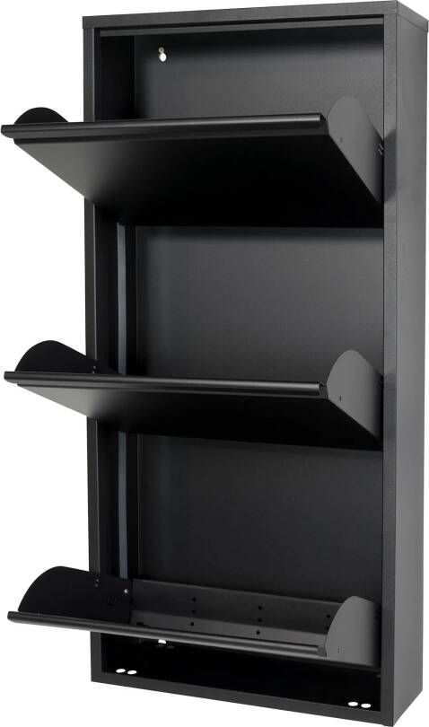 Spinder Design Billy 3 Schoenenkast Zwart - Foto 3